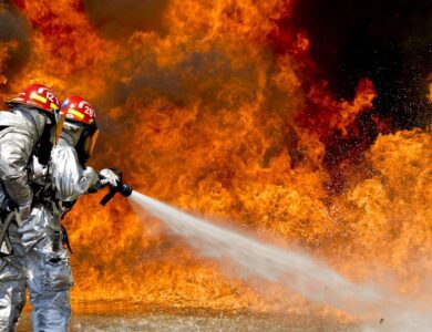 firefighters, fire, firefighting